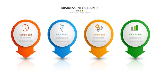 Kreative Infografik-Vorlage für Unternehmen