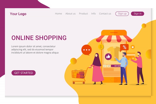 Landing-Page-Vorlage Online-Shopping