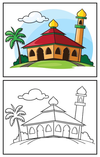 Malbuch süße Moschee