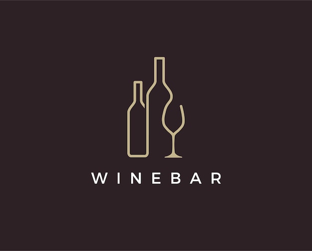 minimale Wein-Logo-Vorlage