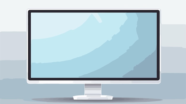 Vektor moderner flachvektor-computermonitor isoliert auf weißem hintergrund