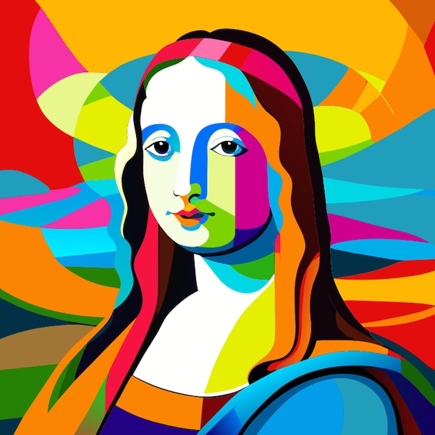 Mona Lisa Picasso-Vektorillustration