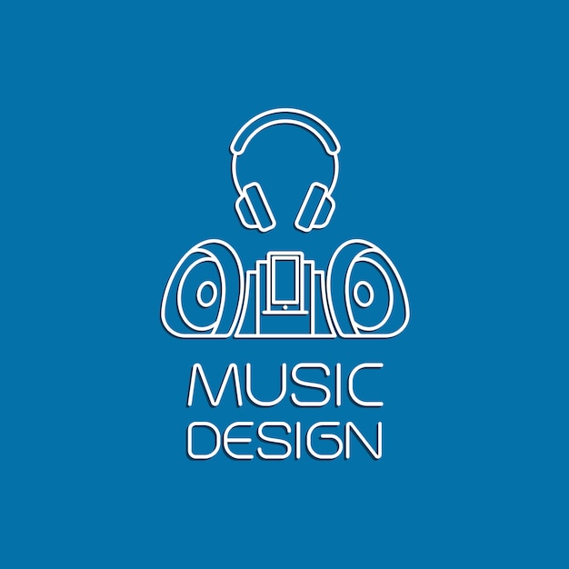 Musikdesign mit Recorder und Ohrhörer