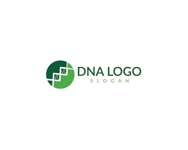 Negatives Space-DNA-Logo-Symbol für Markenvektor und bearbeitbar