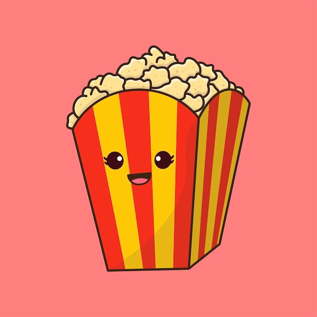 Nette Popcorn-Illustration