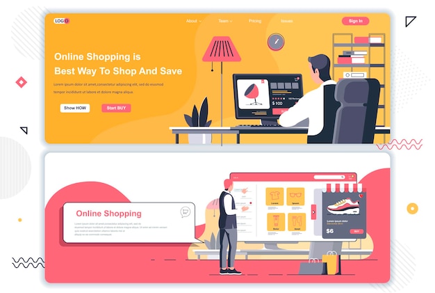 Online-Shopping-Landingpages