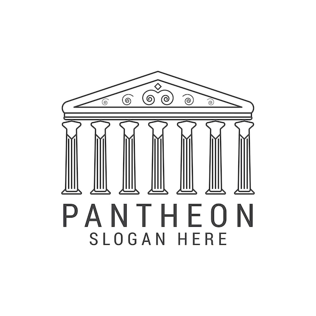 Vektor patheon-logo-icon-design-vorlage eleganter luxus-premium-vektor