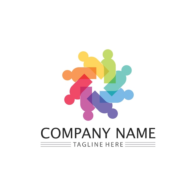 People Logo, Team, Succes People Work, Group and Community, Group Company and Business Logo Vector and Design Care, Family Icon Succes Logo