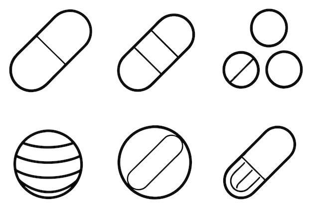 Pillen-Linie-Kunst