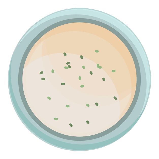 Pilzsuppe-Creme-Symbol-Cartoon-Vektor Schüssel mit warmem Essen