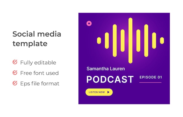 Podcast-Online-Rundfunk-Promo-Post-Landing-Page mit Wave-Voice-Sound-Audio-Record-Relais-Vektorillustration Internet-Werbung hilfreicher Content-Service mit interessanten Diskussionen öffentlicher Personen