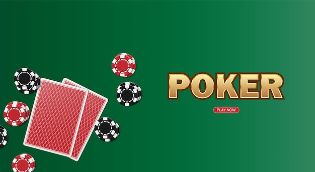 Pokerspiel Casiono Online-Web-Hintergrundvorlage für Internet-Vektorillustration