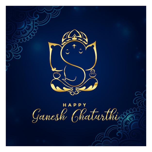 Vektor premium ganesh chaturthi kulturelles hintergrunddesign