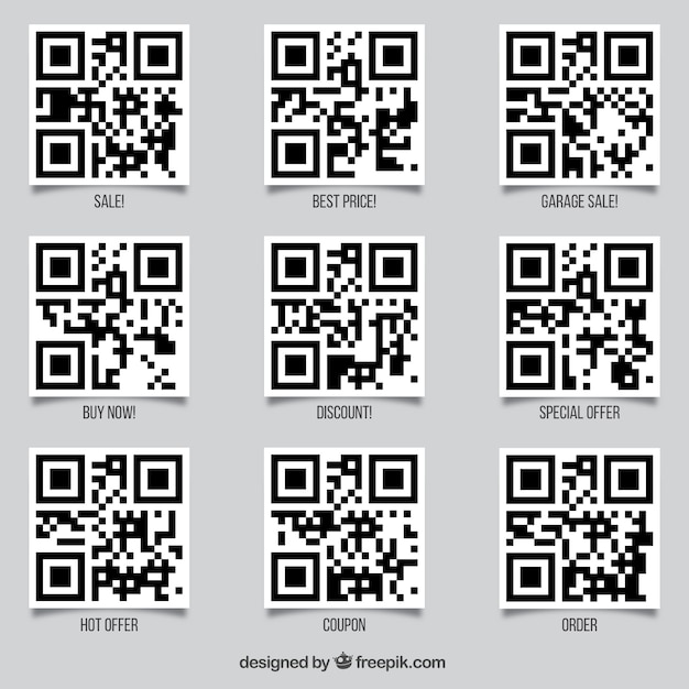 Vektor qr code-set