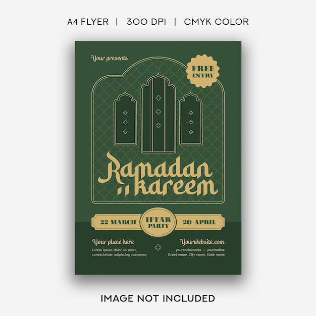 Ramadan Kareem Flyer Poster Vorlage