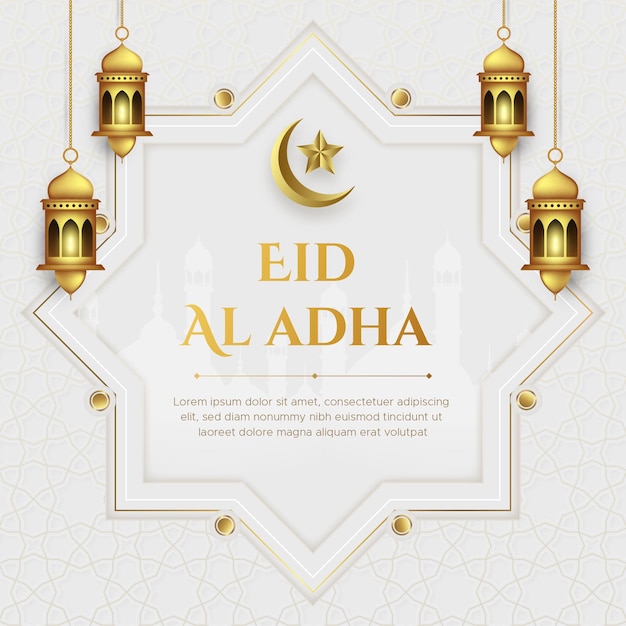 Realistische Eid al-Adha Mubarak-Illustration