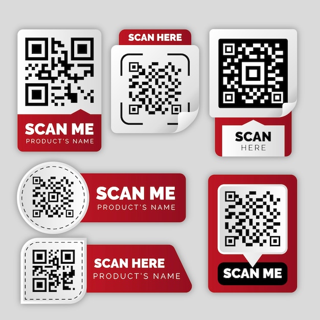 Vektor realistische illustration der qr-code-sammlung