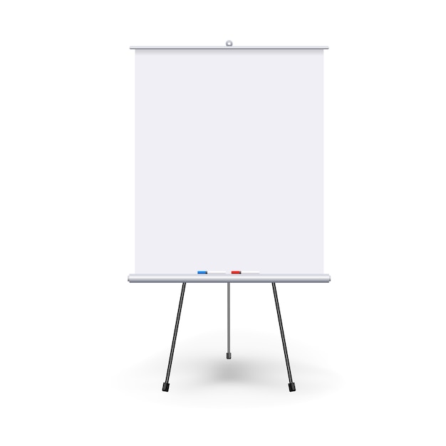 Realistisches leeres flipchart des Vektors