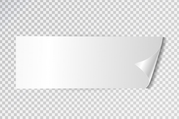 realistisches weißes klebriges Etikett zum Verkauf auf dem transparenten Hintergrund. Weißes Banner für Werbung und Verkaufsförderung.