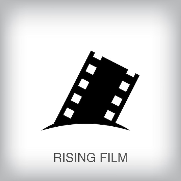 Rising filmstrip modernes Logo Ereignis und Filmarchiv Logo Vorlage Vektor