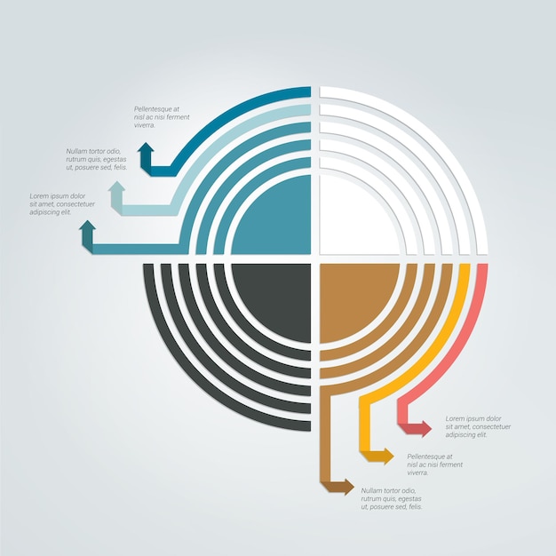 Runde Vorlage Kreisdiagrammschema Infografik-Elemente