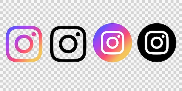 Vektor satz von instagram-symbol für soziale medien. vektor