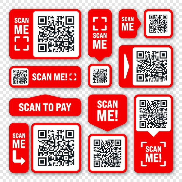 Vektor scan me qr-code-aufkleber online-zahlung besonderes angebot verkauf aufkleber einkaufen rabatt-label oder pro