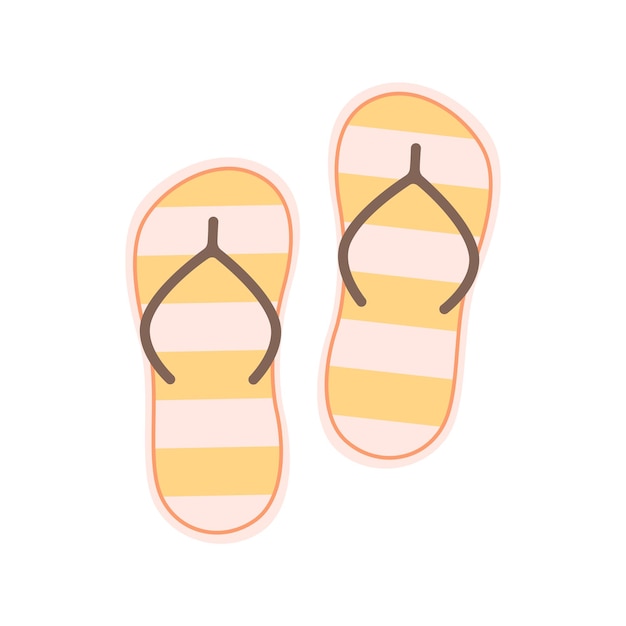 Vektor schöne flip-flops sommer-strandschuhe