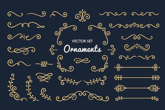 Set Sammlung von Vintage Ornament Elemente