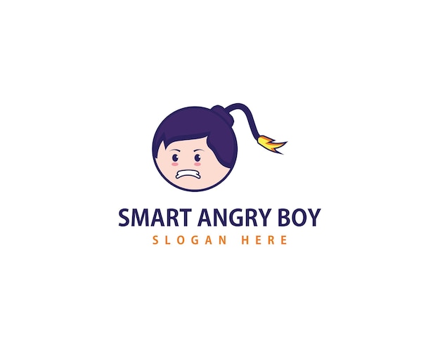 Smart Angry Boy Bomb-Logo