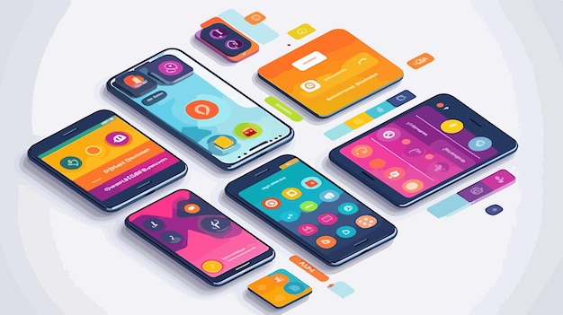 Smartphone UIUX Design-Konzept-Schnittstelle