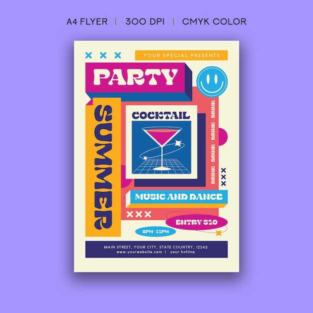 Vektor sommer-party-flyer