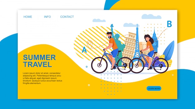 Sommerreise Landing Page Werbung Eco Trip