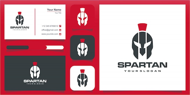 Spartanisches Logo, Sparta-Logo, Spartanisches Helm-Logo.