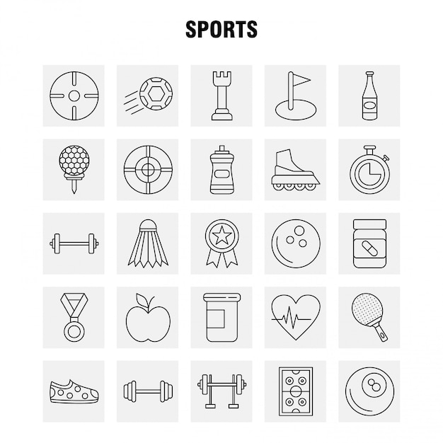 Sportlinie Icon-Set