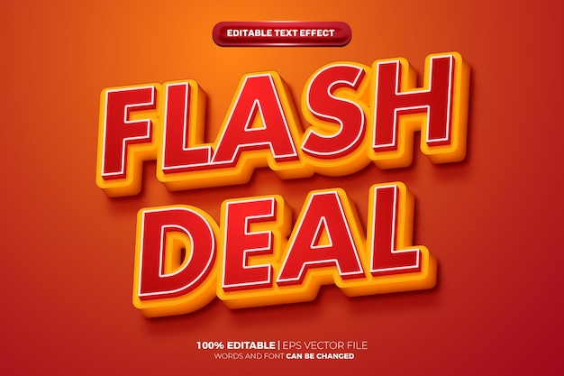 Super Red Flash Deal bearbeitbarer Texteffekt