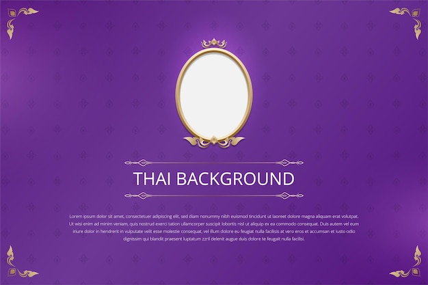 Thai-Banner-Vorlage mit lila Hintergrund