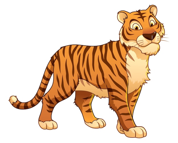 Tiger-Karikatur-Tier-Illustration