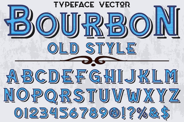 Typografie-Schriftart Bourbon