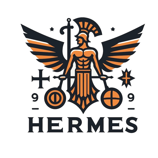 Vektor vektor des griechischen gottes hermes