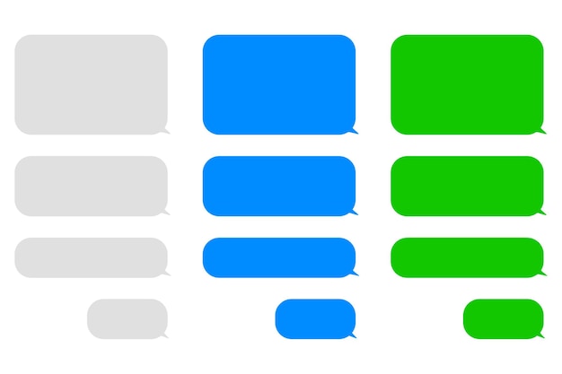 Vektor-SMS-Vorlage für Sprechblasennachrichten