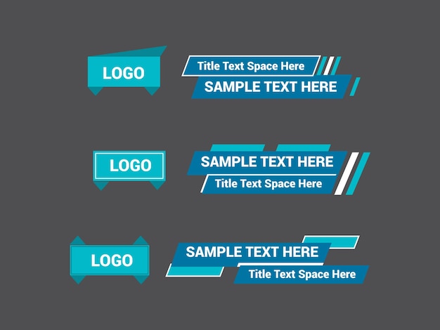 Vektor vektor unterer drittel für fernsehnachrichten-bar-design-vorlage unterer drittel-nachrichten- und video-bar-set