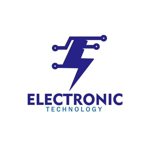 Vektor vektorbuchstabenvorlage für das logo der elektrischen technologie