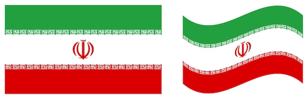 Vektor vektordesign-vorlage für die iranische nationalflagge