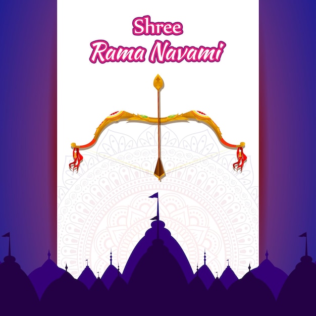 Vektor vektorillustrationskonzept des shree ram navami festivals