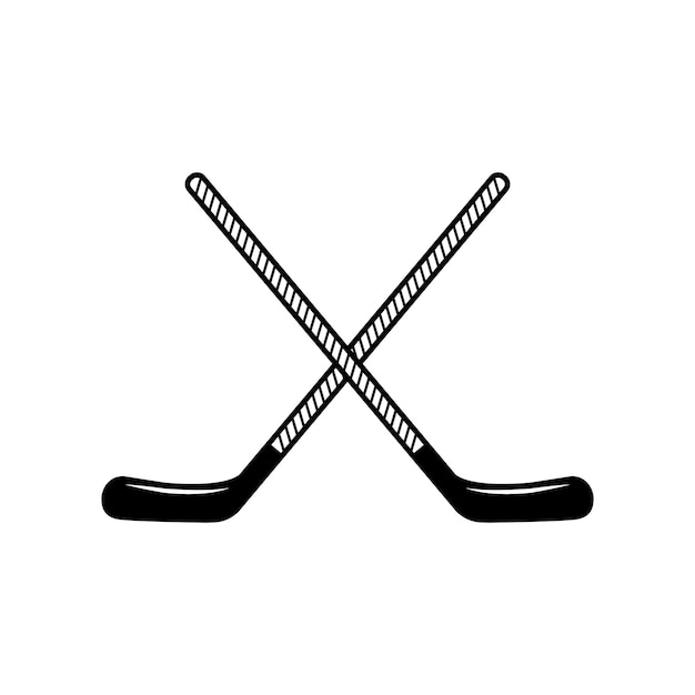 Vintage Retro vwinter Sport Hockeyschläger Kann wie ein Emblem-Logo-Abzeichen verwendet werden