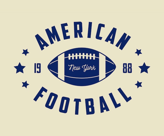 Vintage Rugby- und American-Football-Labels, Embleme und Logo.