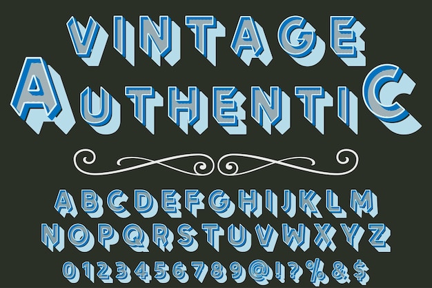 Vintage Schrift handgefertigt authentisch