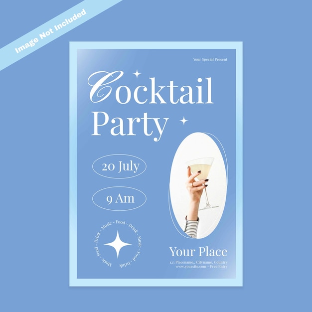 Vektor vorlage für cocktailparty-flyer