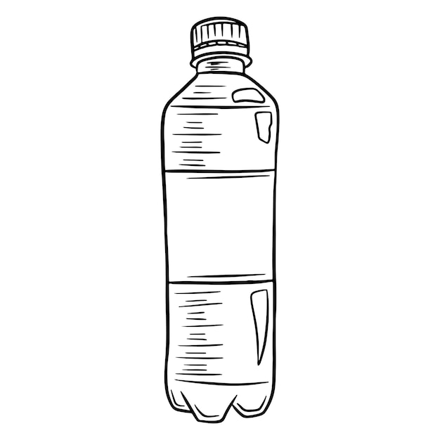 Wasserflasche. Internationaler Tag des Wassers. Wasser in einer Plastikflasche. Cartoon-Stil. Vektor-Illustration. Für Design und Dekoration.